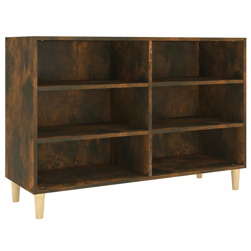 Credenza Rovere Fumo 103,5x35x70 cm in Legno Multistrato 813182