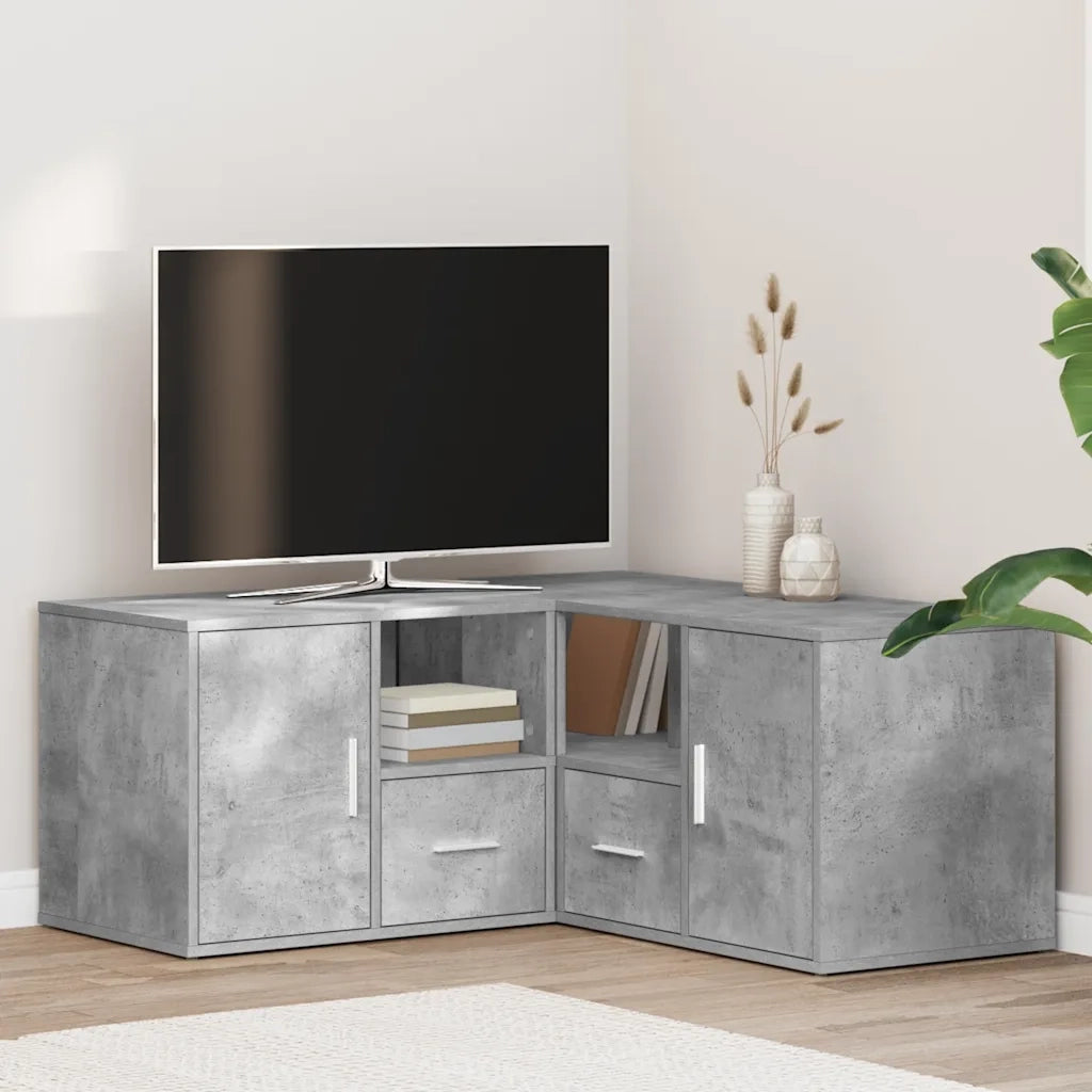 Mobile Angolare Grigio Cemento 160x40x45 cm in Truciolato 3307822