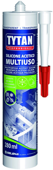Tytan SILICONE ACETICO UNIVERSALE MULTIUSO  ml. 280 - Trasparente 24.00 pz