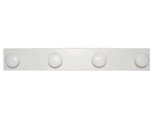 APPENDIABITI IN LEGNO 4 POSTI BIANCO  cm.9x59