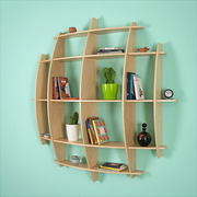 LIBRERIA MENSOLA SCAFFALE IN LEGNO MODELLO LUNA CON 5 RIPIANI FINITURA ACERO L.150  x P.30 x H.150 MADE IN ITALY ORIGINAL LEGNO ITALIA