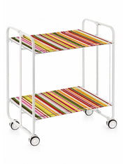 Carrello da cucina pieghevole bianco con ruote BAUHAUS 2 ripiani