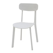 Set 4 sedie in polipropilene bianco misure l.42 h.70 p.50 hs.46