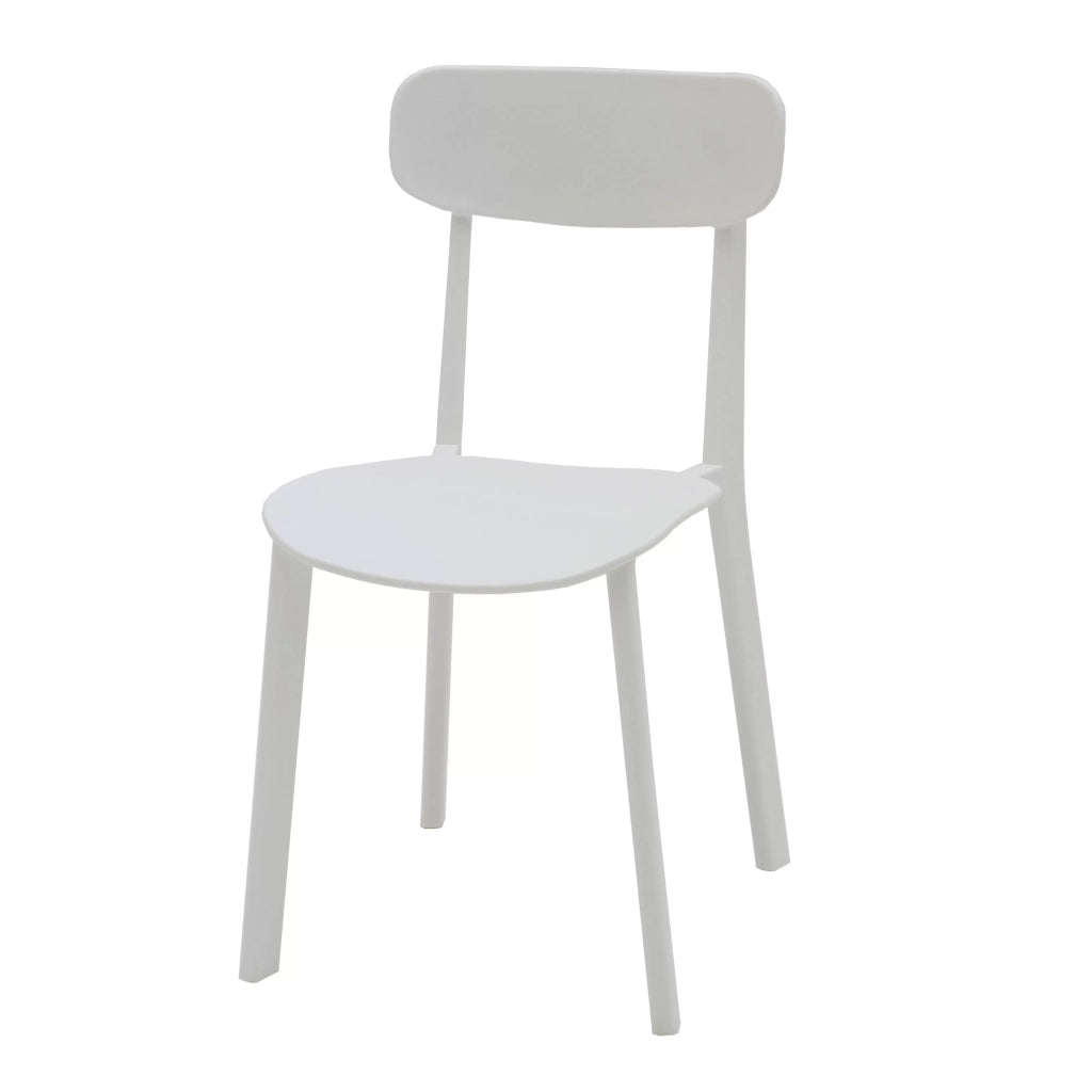 Set 4 sedie in polipropilene bianco misure l.42 h.70 p.50 hs.46