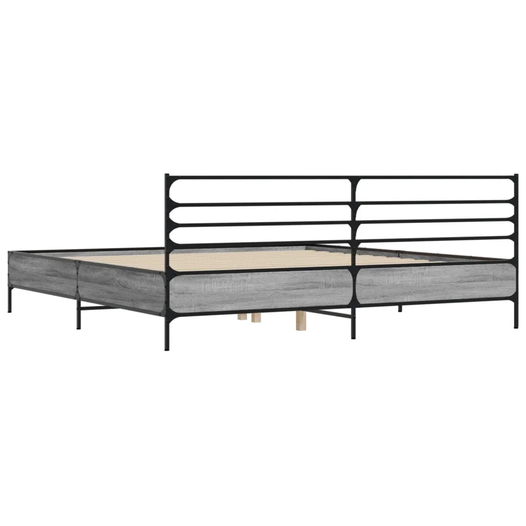 Giroletto Grigio Sonoma 200x200 cm in Legno Multistrato Metallo 3280065