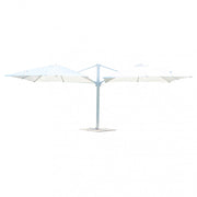 Ombrellone da Giardino Doppio Archimede 3x3 m in Alluminio Bianco Telo Bianco