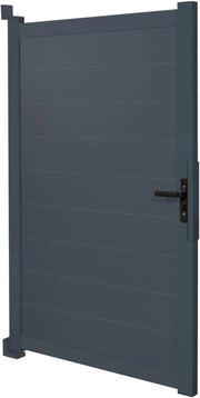 Porta a battente 100 x 160 cm in alluminio grigio antracite