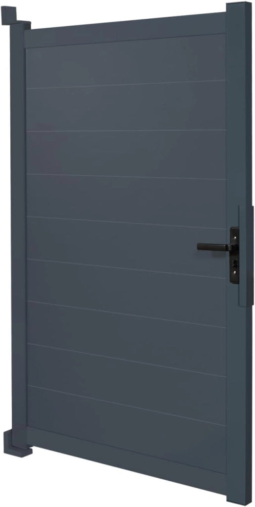 Porta a battente 100 x 160 cm in alluminio grigio antracite