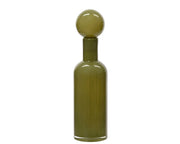 Vaso in vetro verde h. 38cm x dia 10cm