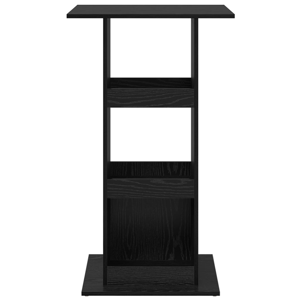 Tavolo Bar con Stoccaggio Quercia Nera 60x60x102 cm Legno Ingegnerizzato