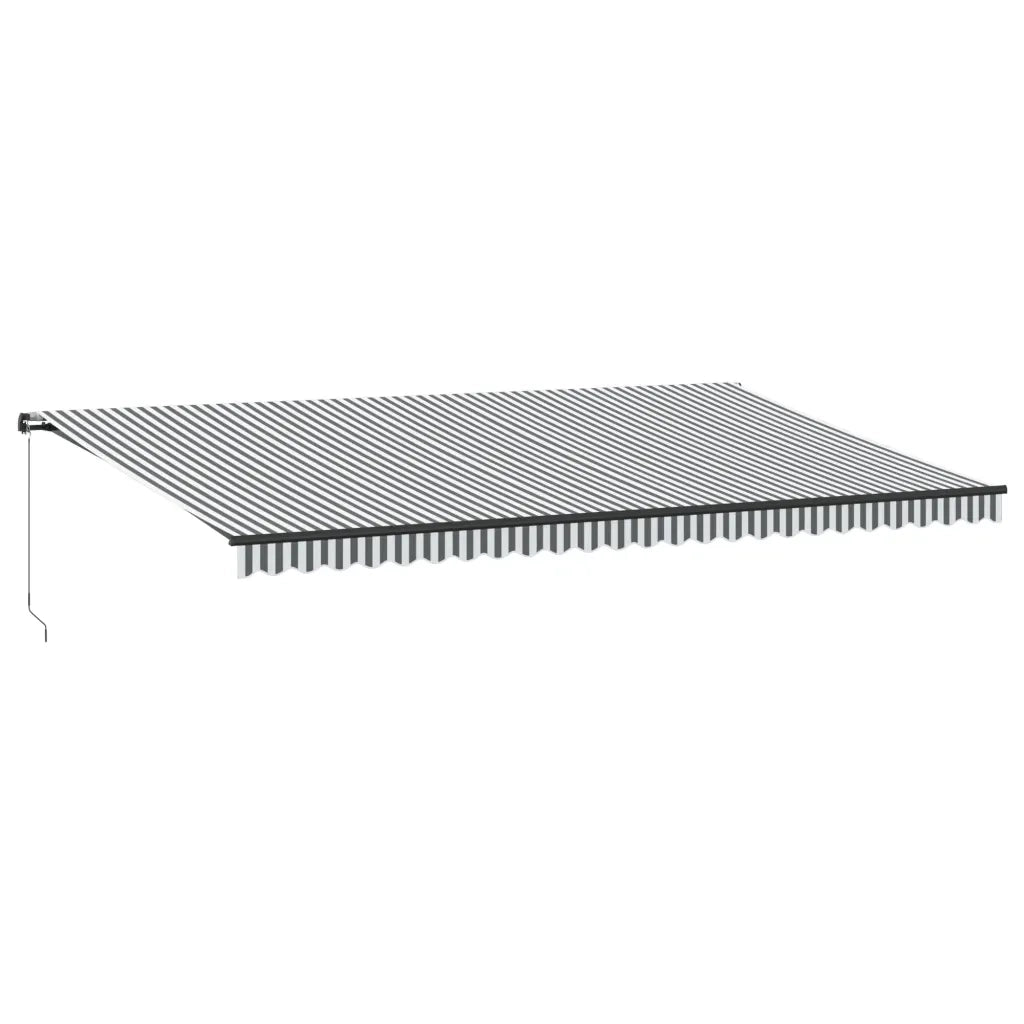 Tenda Retrattile Manuale con LED Antracite e Bianco 600x350 cm 3215821