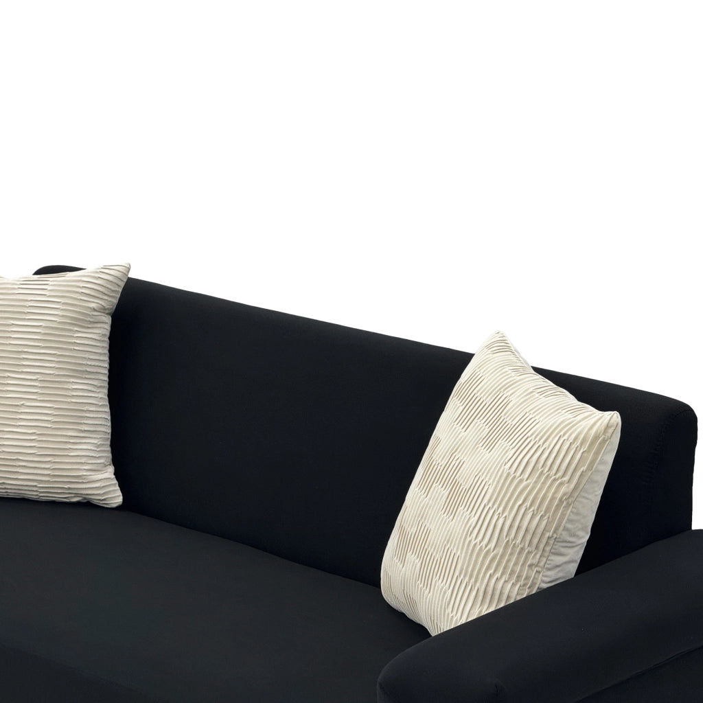 Divano a 2 posti compatto in tessuto con schiuma ad alta densità e piedini in metallo nero 172 × 73,5 cm
