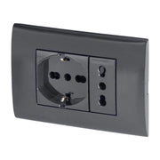 PLACCA PREMONTATA CON DOPPIA PRESA NERA DI POLY POOL