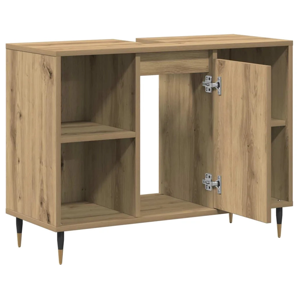 Mobile da Bagno con porta Rovere artigianale 80 x 33 x 60 cm 873893