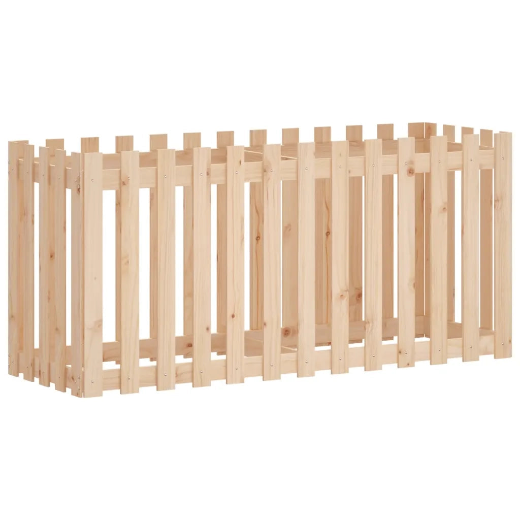 Fioriera Rialzata Giardino a Recinzione-Vaso da Esterno-Supporto per Vaso 150x50x70cm Legno Pino