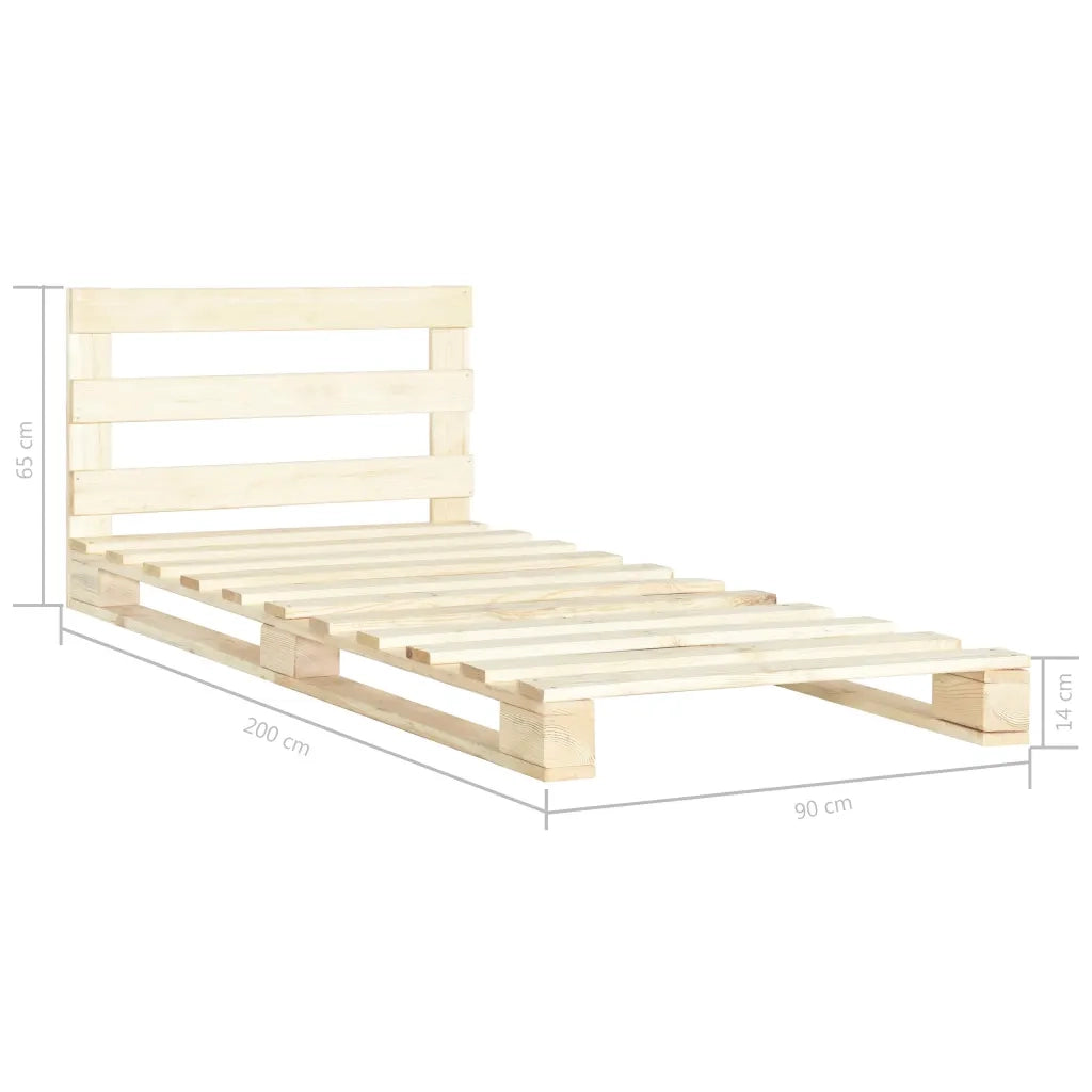 Giroletto in Pallet di Legno Massello di Pino 90x200 cm cod mxl 51496