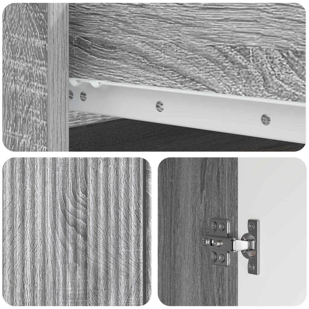 Credenza Grigio Sonoma 66 x 34,5 x 90 cm Legno ingegnerizzato 894641