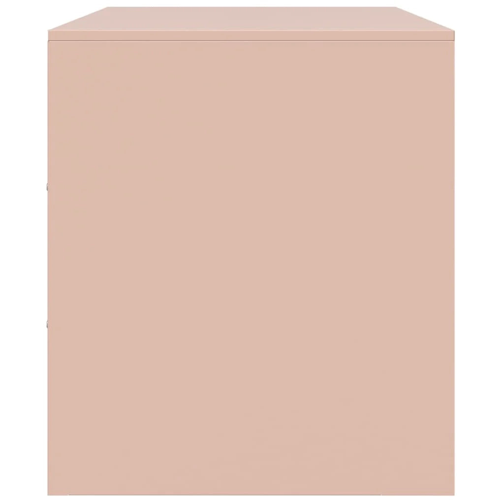 Mobile TV multimediale scaffale TV credenza TV sala da pranzo soggiorno camera da letto rosa 99 x 39 x 44 cm acciaio rosa 02_0028304