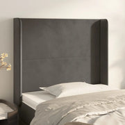 Testiera ad Orecchio Grigio Scuro 93x16x118/128 cm in Velluto 3119337