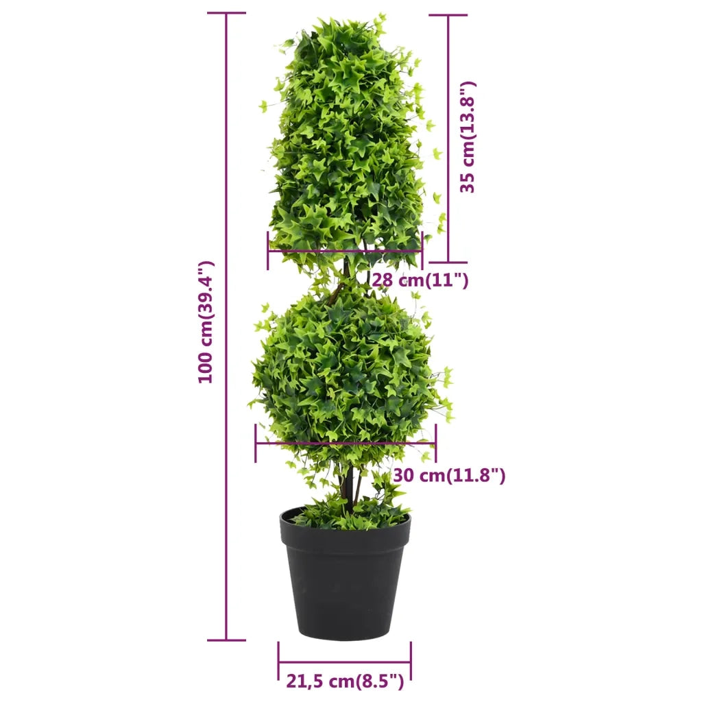 Pianta di Bosso Artificiale con Vaso Verde 100 cm CFW7656813
