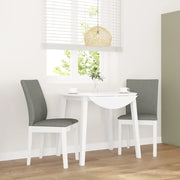 Sedie da Pranzo con Cuscini 2 pz Bianco Legno Massello di Hevea 4102451