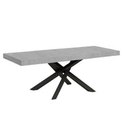 Tavolo allungabile 90x160/264 cm Volantis Premium telaio Antracite - Cemento