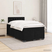 Letto con Box Spring, Materasso e LED Nero 120 x 200 cm Velluto 3452152