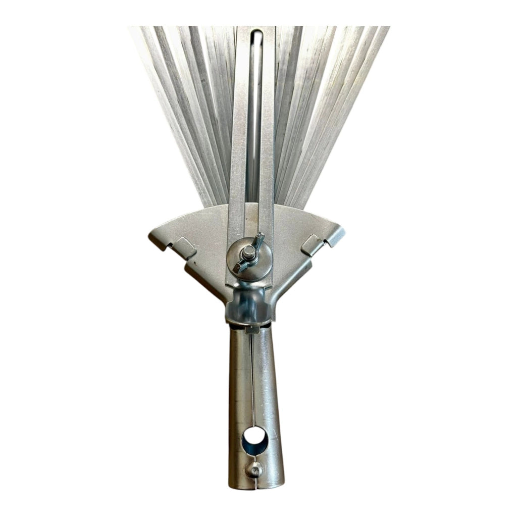 SCOPA GIARDINO A VENTAGLIO ACCIAIO ZINCATO cm 29/48x43