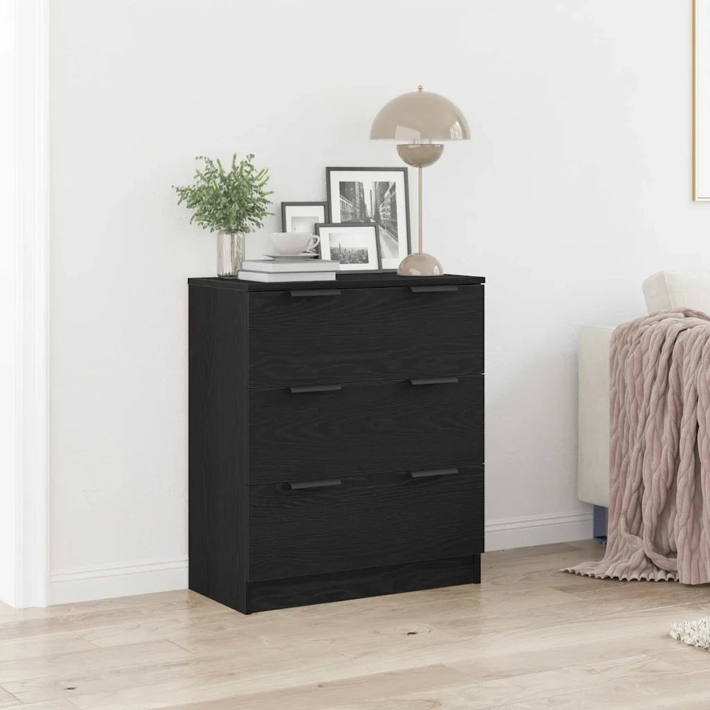 Credenza Rovere Nero 60 x 30 x 70 cm Legno multistrato 862087