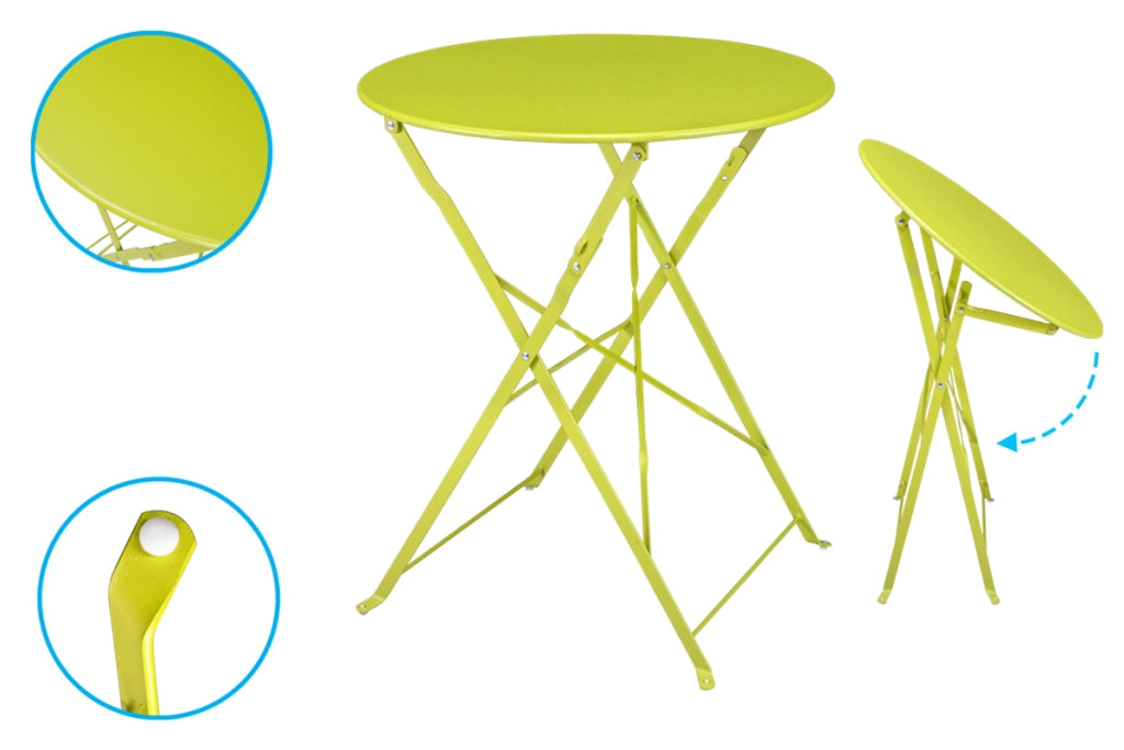 Set tavolo e sedie da giardino pieghevoli lime – Positano TRSP16PO