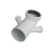 CURVA BIANCA WC ATTACCO BICCHIERE  DOPPIO  VALSIR- Diam. 110 / 50- VALSI- pezzi 1