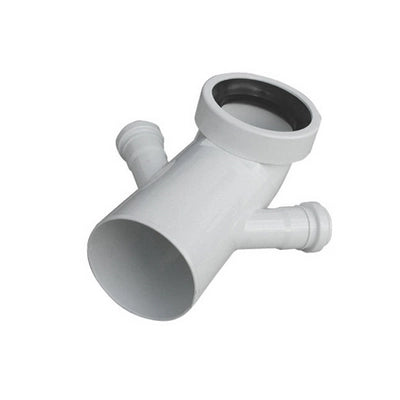 CURVA BIANCA WC ATTACCO BICCHIERE  DOPPIO  VALSIR- Diam. 110 / 50- VALSI- pezzi 1