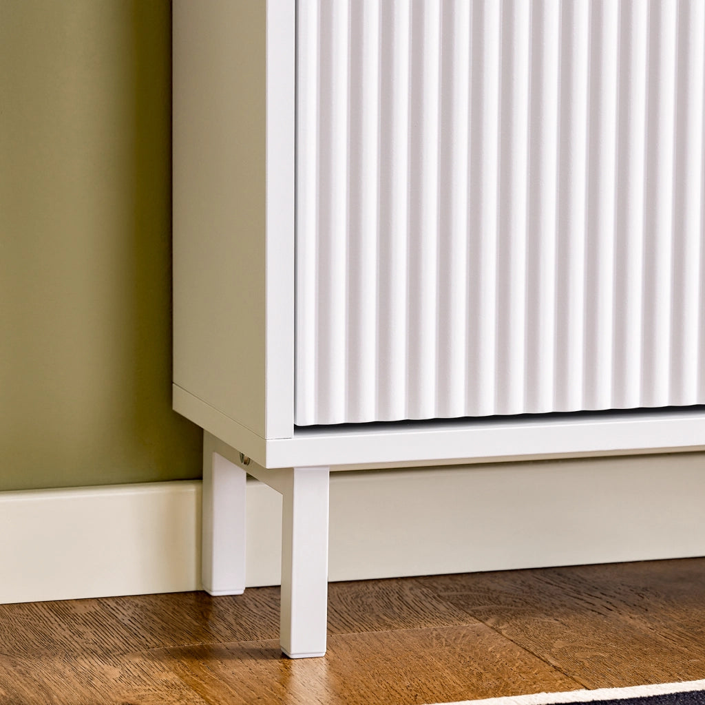 SoBuy Mobiletto portascarpe con 3 ribalte Mobile ingresso salvaspazio Regolabili Bianco 50x19x130cm FSR177-H-W