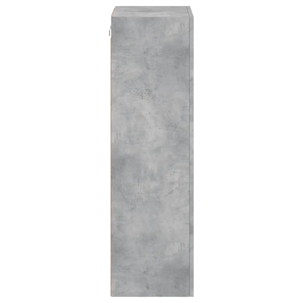 Mobile TV Parete-Credenza per TV sospesa-Console TV  Grigio Cemento 40,5x30x102cm Legno Multistrato