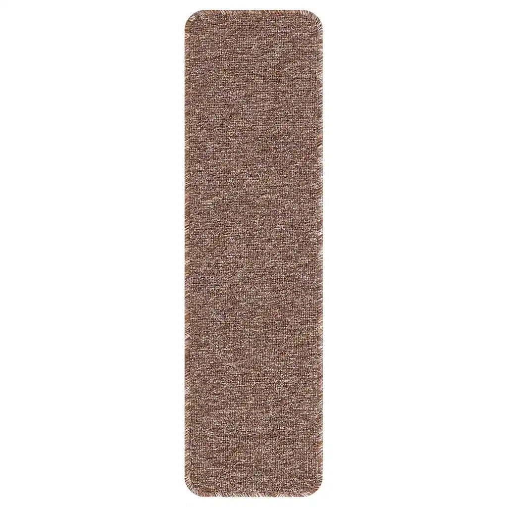 Tappetini Antiscivolo per Scale 15 pcs Marrone 75 x 20 cm PP 4019807