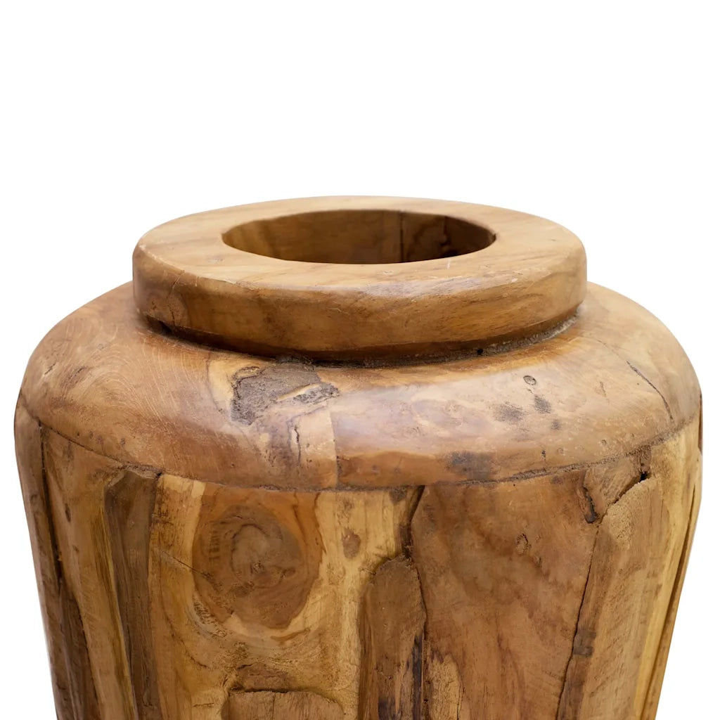 Vaso Decorativo-Fioriera 40x80 cm in Legno Massello di Teak