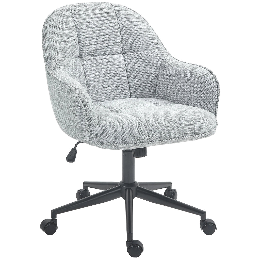 Sedia da ufficio con schienale e seduta imbottite ¨C zephmum ¨C Grigio, Tessuto, Altezza regolabile