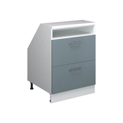 Mobile sottotetto Rion Grigio-blu/Bianco 60 x 83.8 cm con 2 cassetti, carcassa 60 cm profondità Vicco