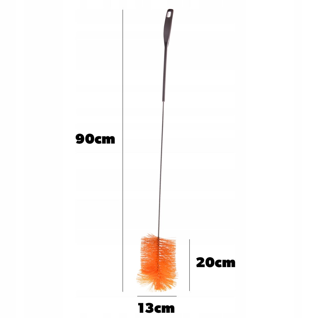 Spazzola KADAX per lavare palloncini, damigiane, galloni di vetro, lunga 90 cm, flessibile.