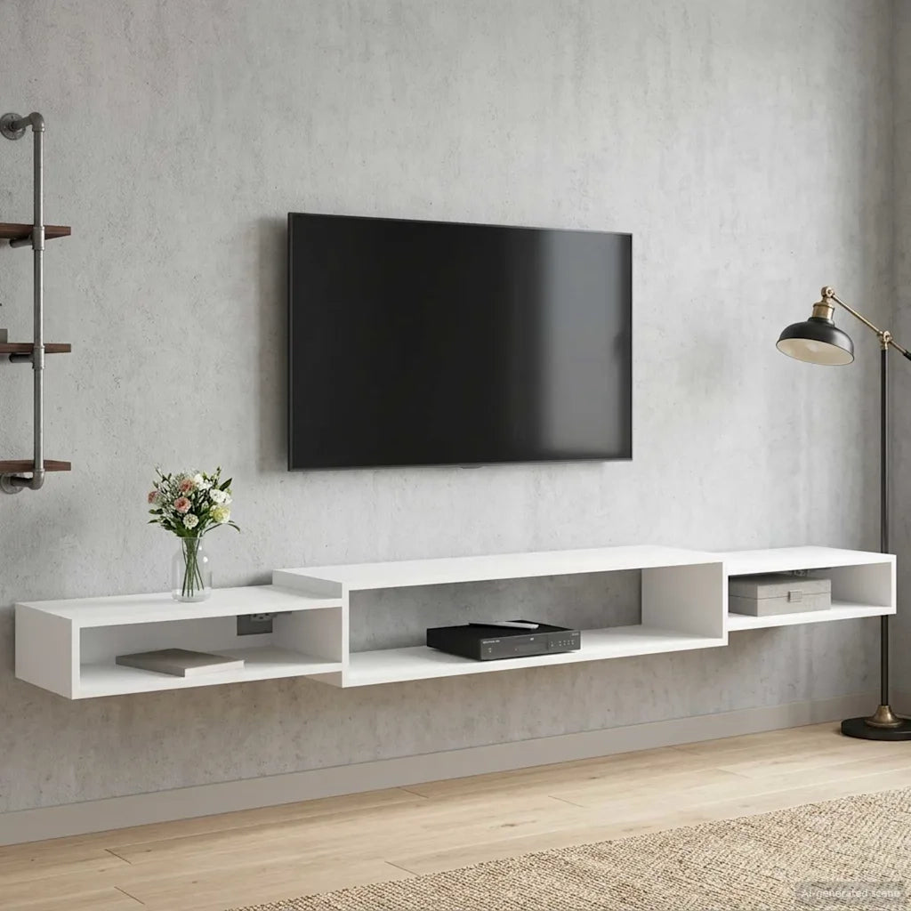 Mobile TV da Parete A parete Bianco 220 x 28 x 21 cm 8006013