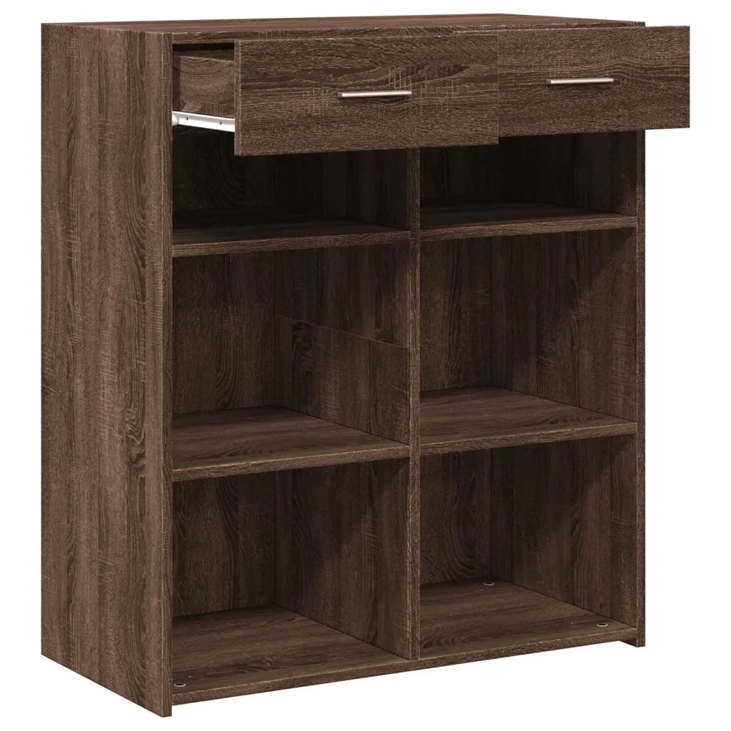 Credenza-Buffet-Armadio da cucina Rovere Marrone 80x42,5x93 cm in Legno Multistrato 401406