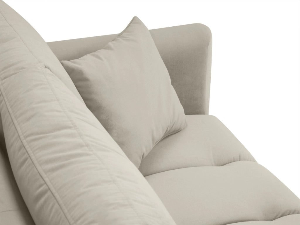 Cosmopolitan Design - Divano "Hastings" 3 posti in velluto beige 