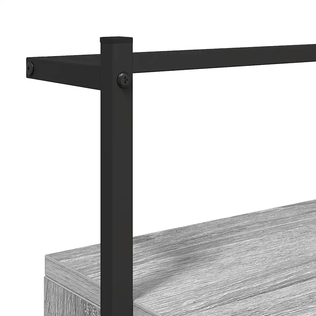 Comodino | Armadio da Notte | Mobiletto da notte a Muro Grigio Sonoma 35x30x51 cm Legno Multistrato