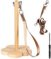 Accessori per tessitura portatile 360° rotativo con chiusura a gomito - Fatto di legno massello - Cintura ergonomica per polso - Adattamento flessibile - Raccoglitore di filo