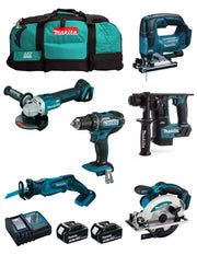 MAKITA Kit MPK18623A (DDF482 + DHR171 + DGA504 + DSS610 + DJV182 + DJR185 + 2 x 3,0 Ah + DC18RC + LXT600)