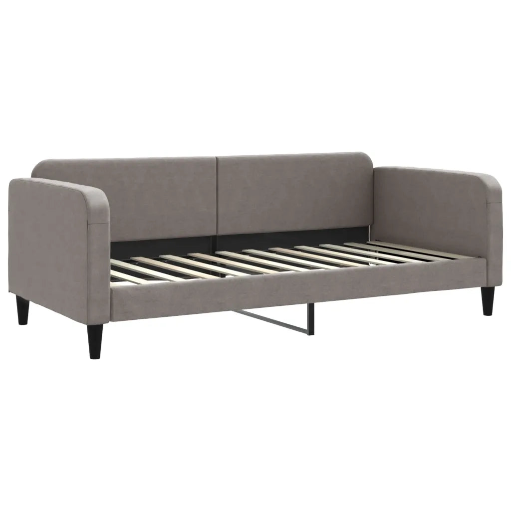 Divano Letto Estraibile con Cassetti-Sofa Letto-Daybed Tortora 90x200 cm Tessuto 566585