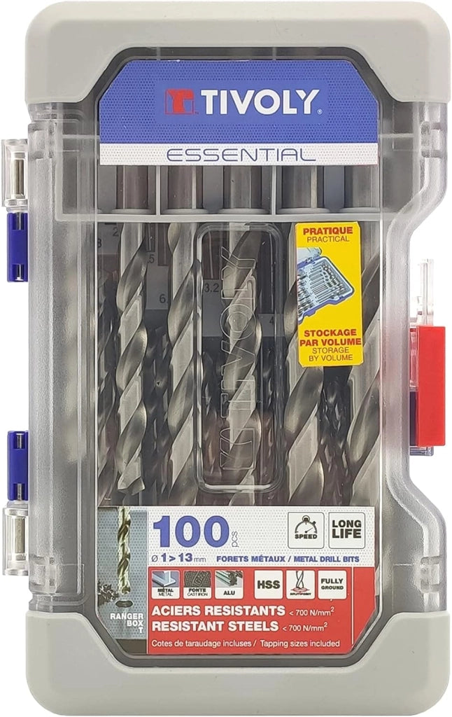 11452070003 Ranger 100-Piece Drill Bits 14520 Metal HSS Case