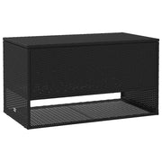 Scatola per Cuscini da Esterno Nero 100x55x55,5 cm Polyrattan CFW8132185