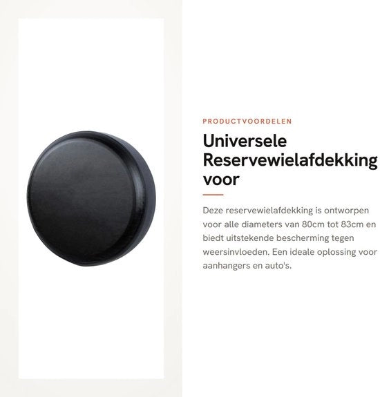 Reservewielafrikamento Universale 17 Pollici - Protezione Idrorepellente - Copertura in Pelle Sintetica - Installazione Facile - Adattamento Regolabile - Forma Personalizzabile - Duraturo e Resistente ai Cambi di Clima - Copertura per Pneumatici