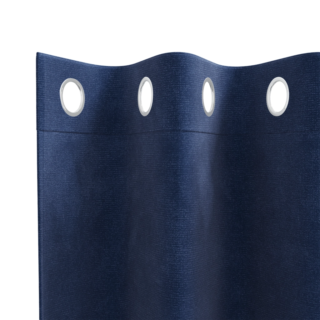 Tende oscuranti  con occhielli 2 pz Blu scuro in velluto
